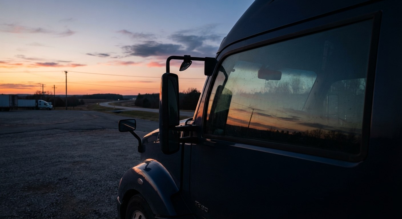 A tractor-trailer on the road